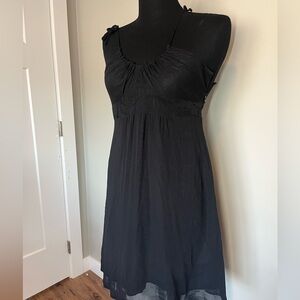 Cinnamon Women's 6 Black Mini Dress Gauze Lined Sundress